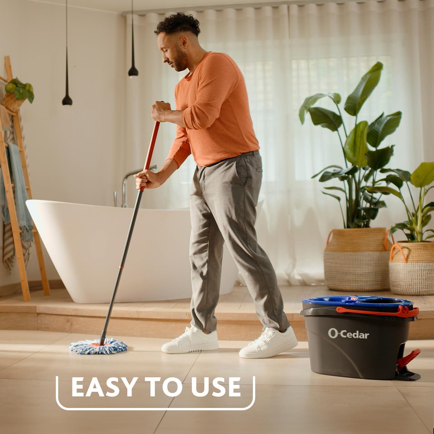 image:imageOCedar EasyWring RinseClean Spin Mop Microfiber Refill 1Pack BlueDeep Clean 1 Count
