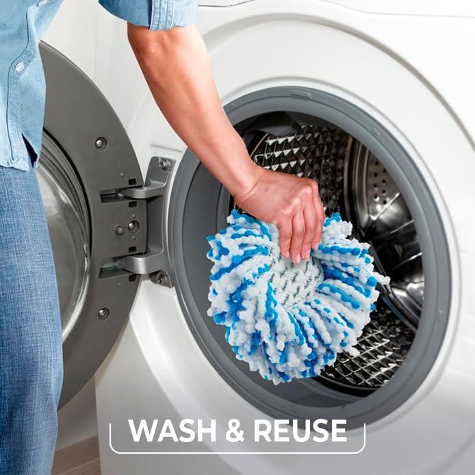 image:imageOCedar EasyWring RinseClean Spin Mop Microfiber Refill 1Pack BlueDeep Clean 1 Count