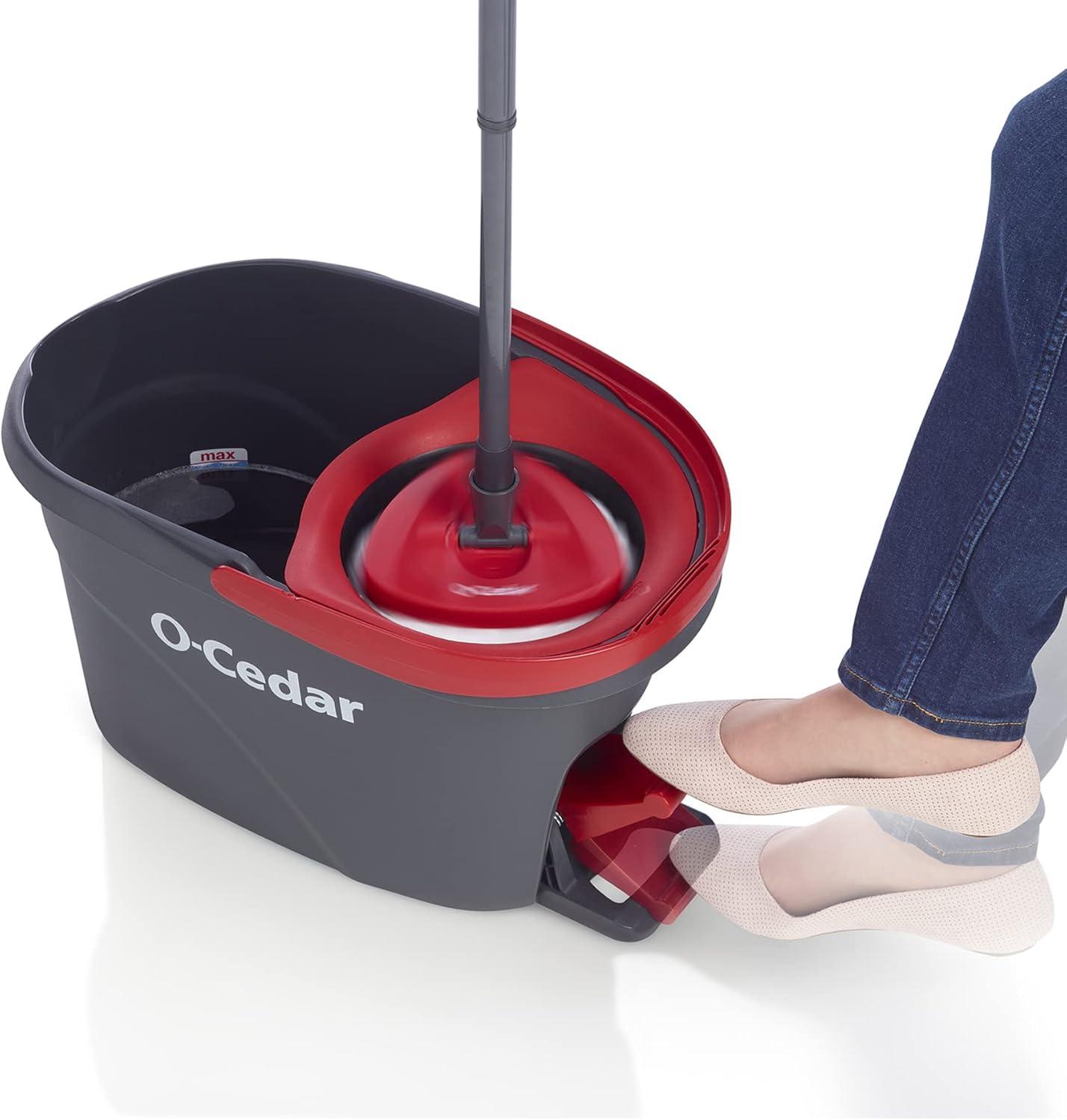 image:imageOCedar Easywring Microfiber Spin Mop amp Bucket Floor Cleaning System with 4 Extra RefillsSpin Mop Bucket with 2 Extra Refills
