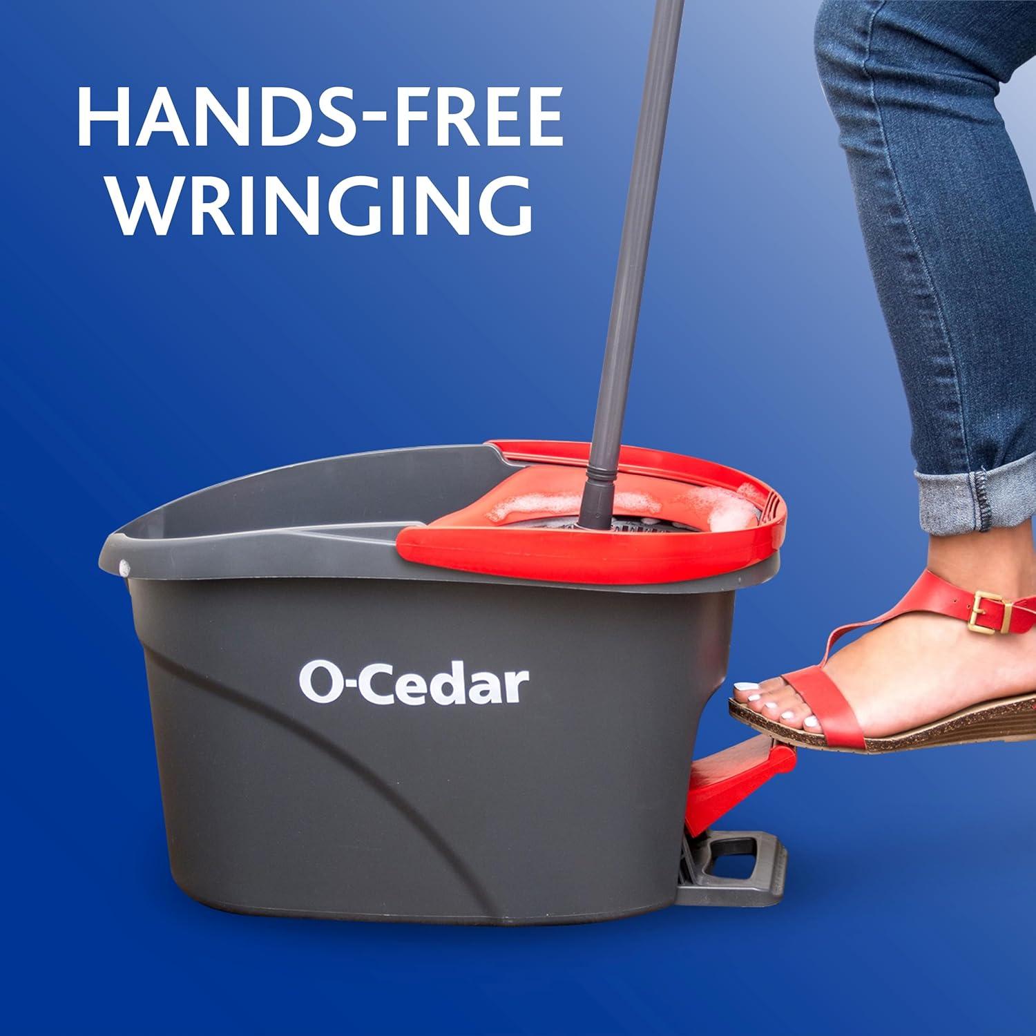 image:imageOCedar Easywring Microfiber Spin Mop amp Bucket Floor Cleaning System with 4 Extra RefillsSpin Mop Bucket with 2 Extra Refills