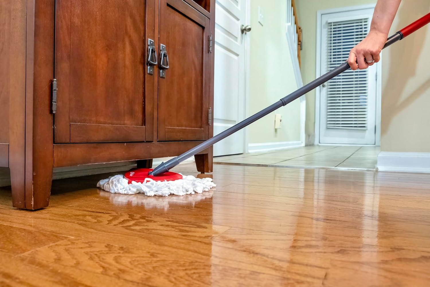 image:imageOCedar Easywring Microfiber Spin Mop amp Bucket Floor Cleaning System with 4 Extra RefillsSpin Mop Bucket with 2 Extra Refills