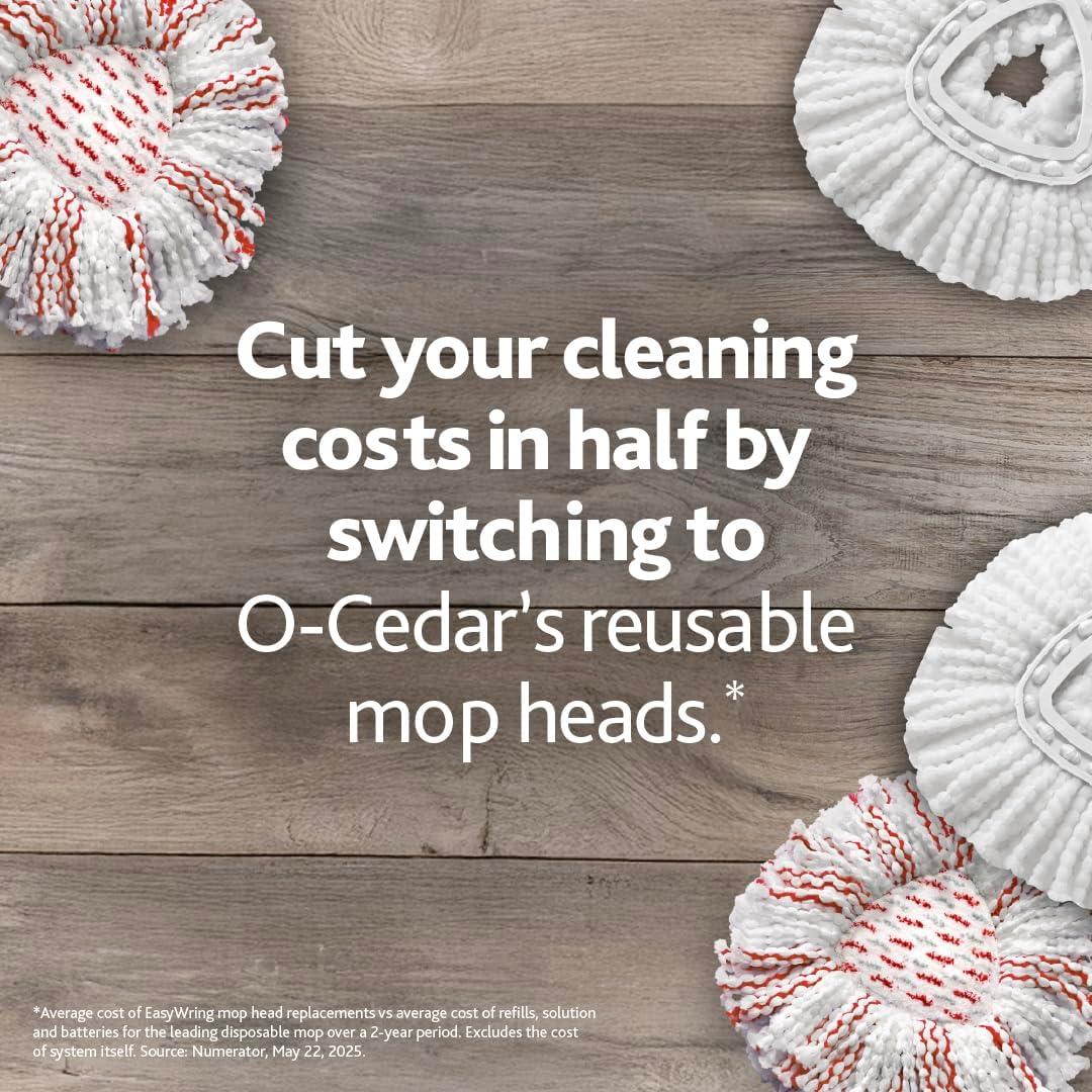 image:imageOCedar Easywring Microfiber Spin Mop amp Bucket Floor Cleaning System with 4 Extra RefillsSpin Mop Bucket with 3 Extra Refills