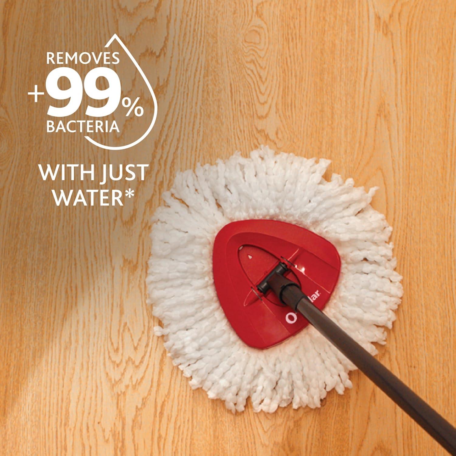 image:imageOCedar Easywring Microfiber Spin Mop amp Bucket Floor Cleaning System with 4 Extra RefillsSpin Mop Bucket with 4 Extra Refills