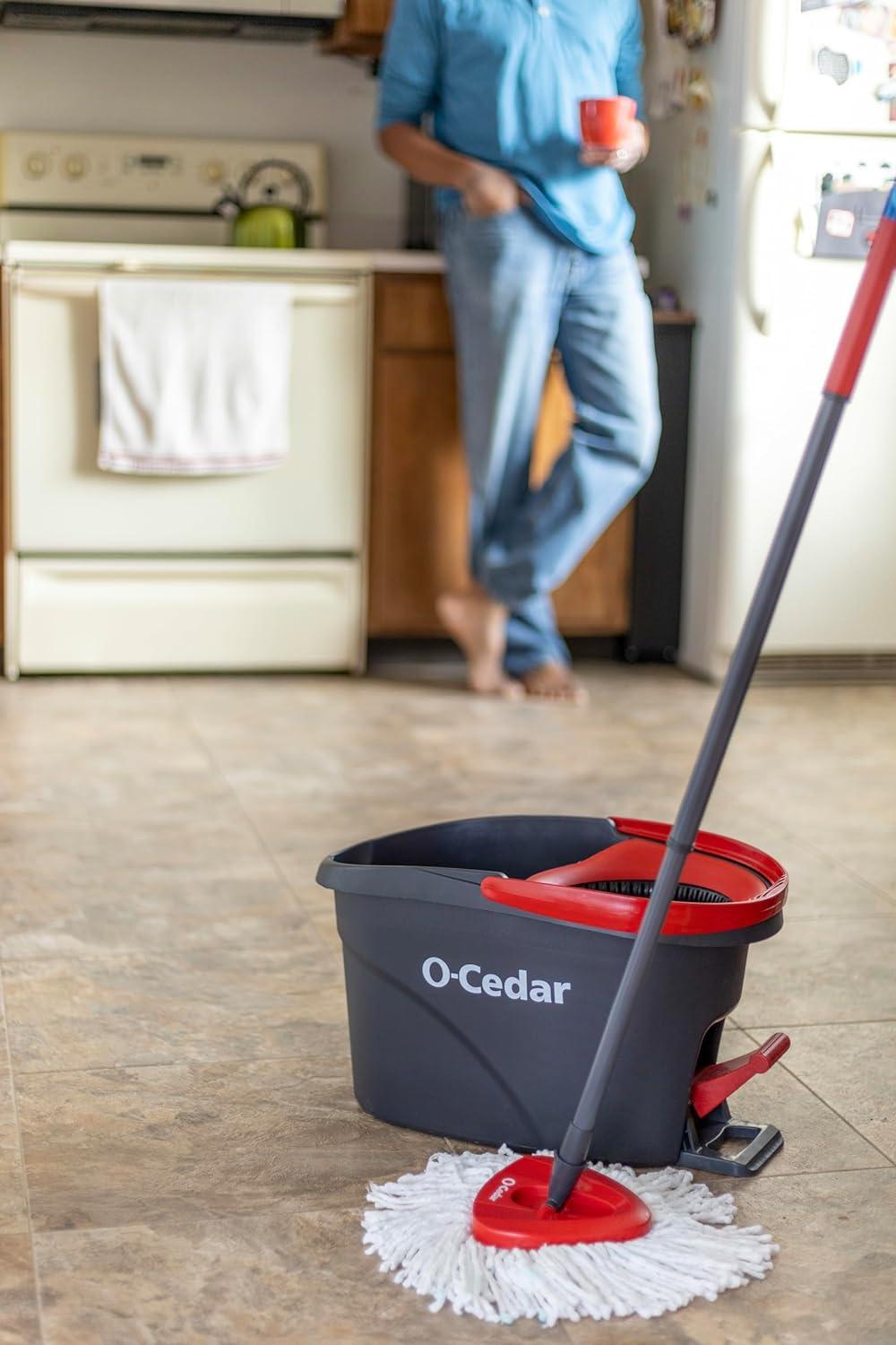 image:imageOCedar Easywring Microfiber Spin Mop amp Bucket Floor Cleaning System with 4 Extra RefillsSpin Mop Bucket with 4 Extra Refills
