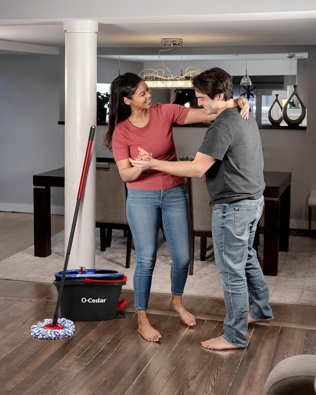 image:imageOCedar RinseClean Spin Mop amp Bucket System Clean with Water Removes 99 of BacteriaRinseclean Spin Mop Bucket 1 Extra Refill