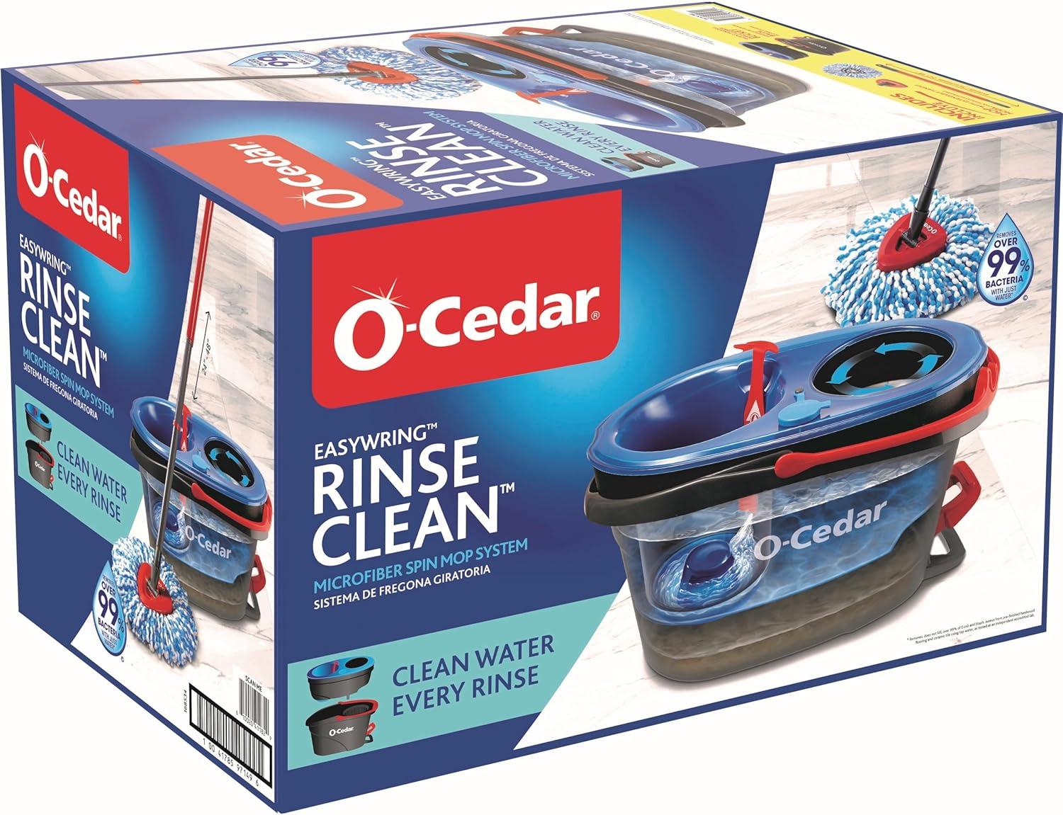 image:imageOCedar RinseClean Spin Mop amp Bucket System Clean with Water Removes 99 of BacteriaRinseclean Spin Mop Bucket 1 Extra Refill