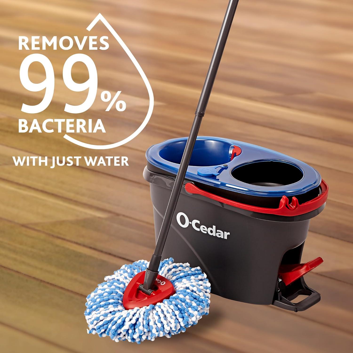 image:imageOCedar RinseClean Spin Mop amp Bucket System Clean with Water Removes 99 of BacteriaRinseclean Spin Mop Bucket 1 Extra Refill