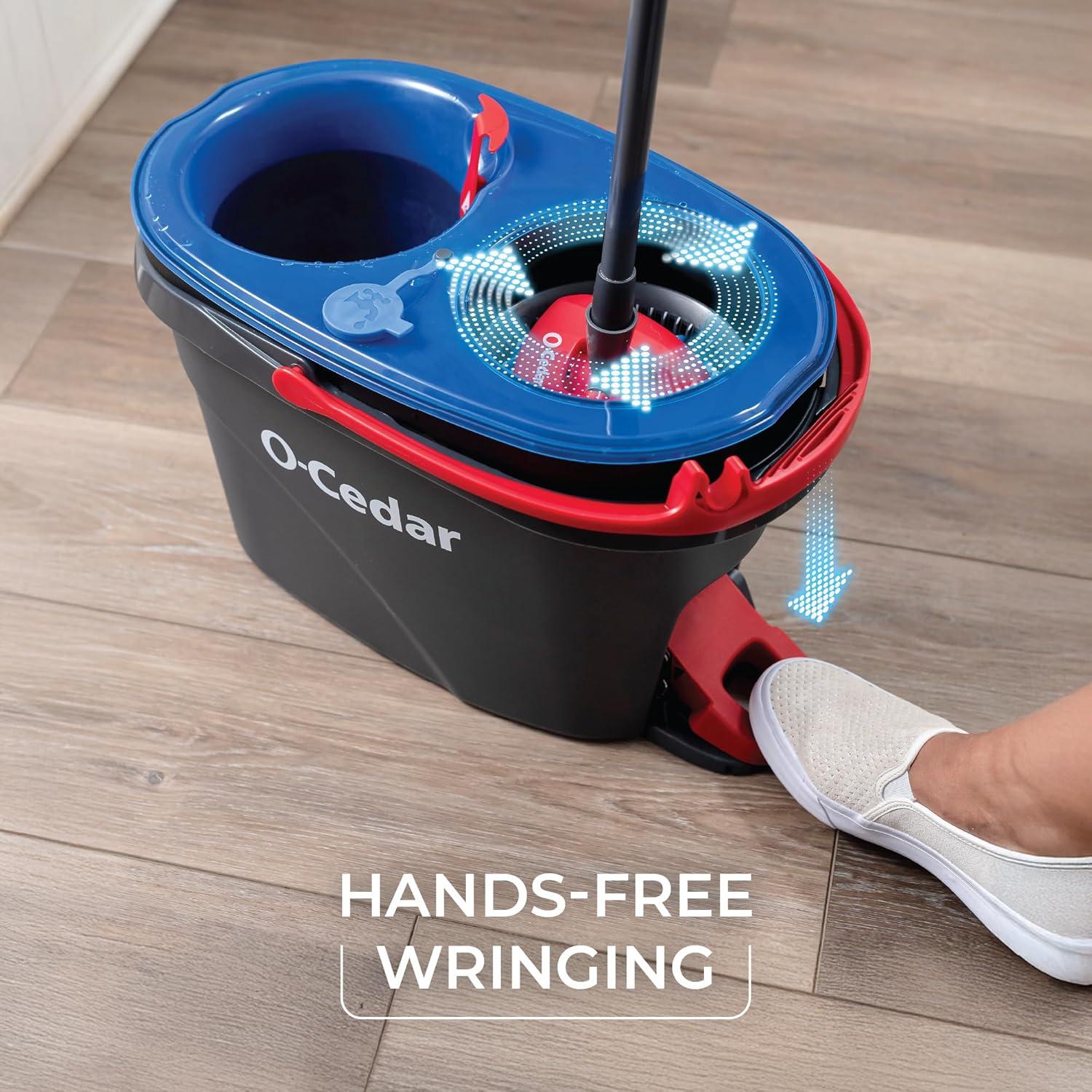 image:imageOCedar RinseClean Spin Mop amp Bucket System Clean with Water Removes 99 of BacteriaRinseclean Spin Mop Bucket 1 Extra Refill