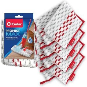 O-Cedar Genuine ProMist MAX Spray Mop Head Replacement (Pack of 4) | Machine Washable | Reusable | Microfiber Refill | Removes 99% of Bacteria(Mop)