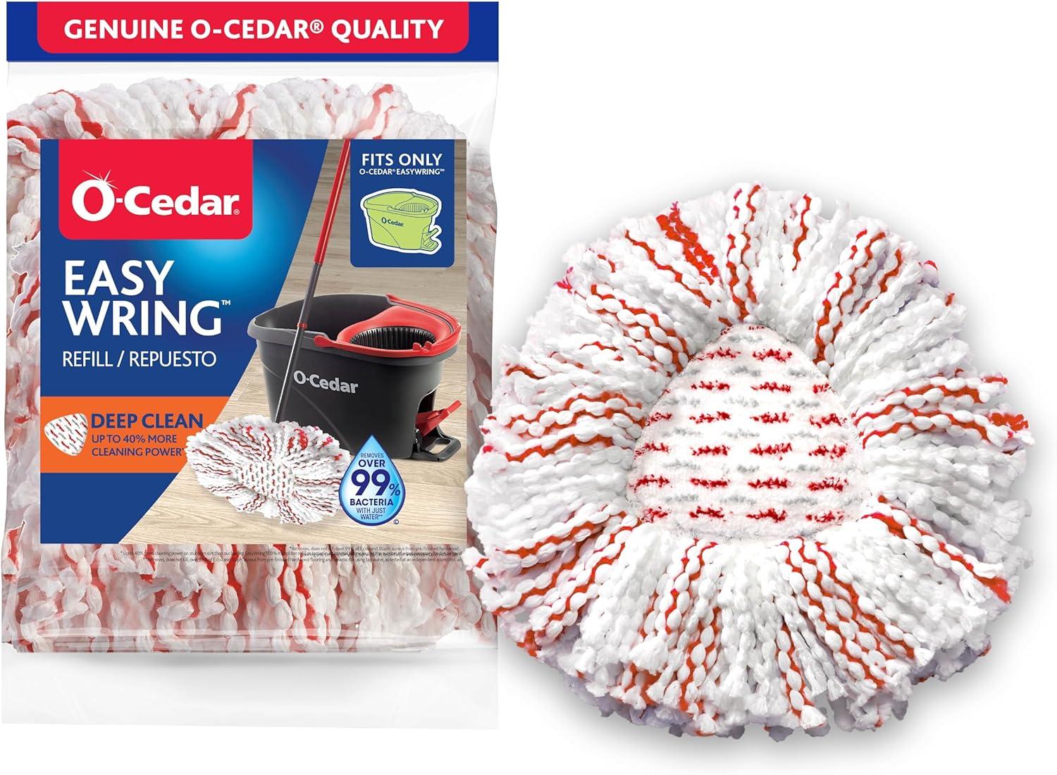 image:imageOCedar EasyWring Spin Mop Microfiber Refill Pack of 4White