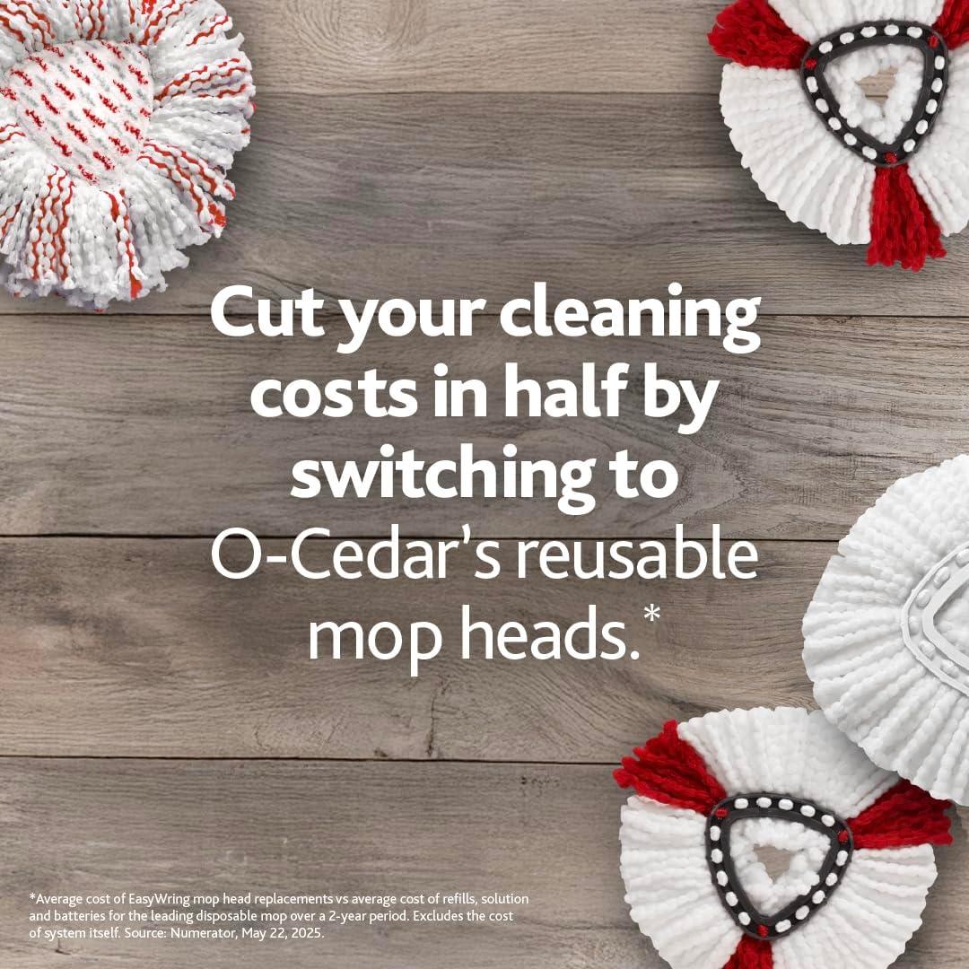 image:imageOCedar EasyWring Spin Mop Microfiber Refill Pack of 4White