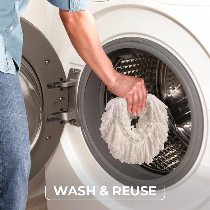image:imageOCedar EasyWring Spin Mop Microfiber Refill White Packaging May Vary