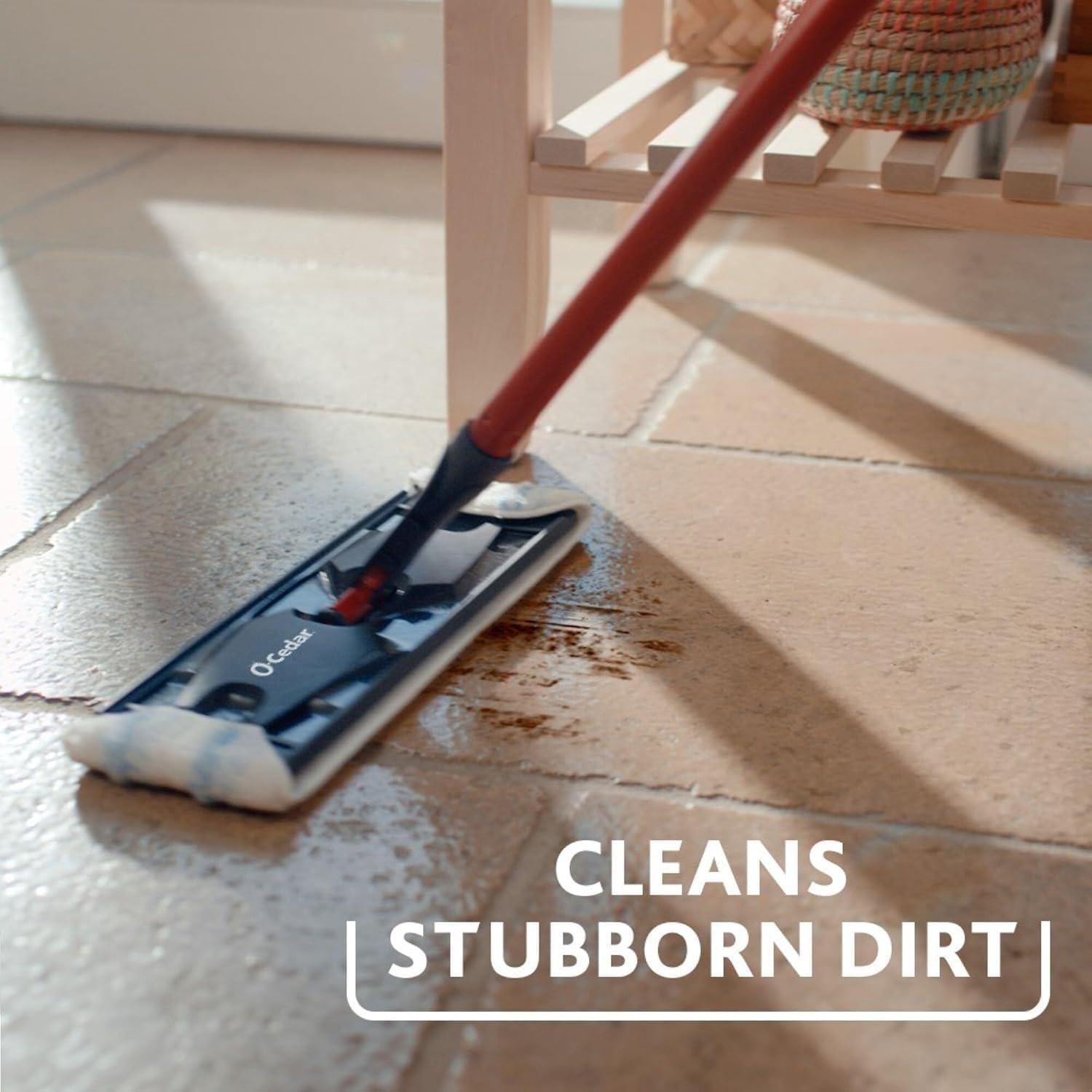 image:imageOCedar H2prO Flat Mop System Quick Cleaning Tool Clean with Water Machine Washable Reusable Microfiber Mop Pad Safe on Wood Floors Vinyl Tile Baseboards WallsH2prO 2 Refills