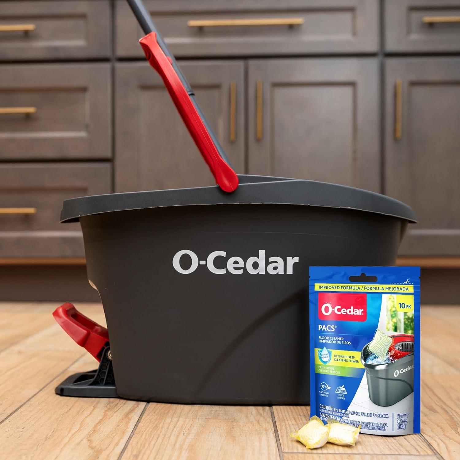 image:imageOCedar PACS Hard Floor Cleaner Crisp Citrus Scent 10 Count 1Pack Made with NaturallyDerived Ingredients Safe to Use on All Hard Floors Perfect for Mop BucketsCitrus