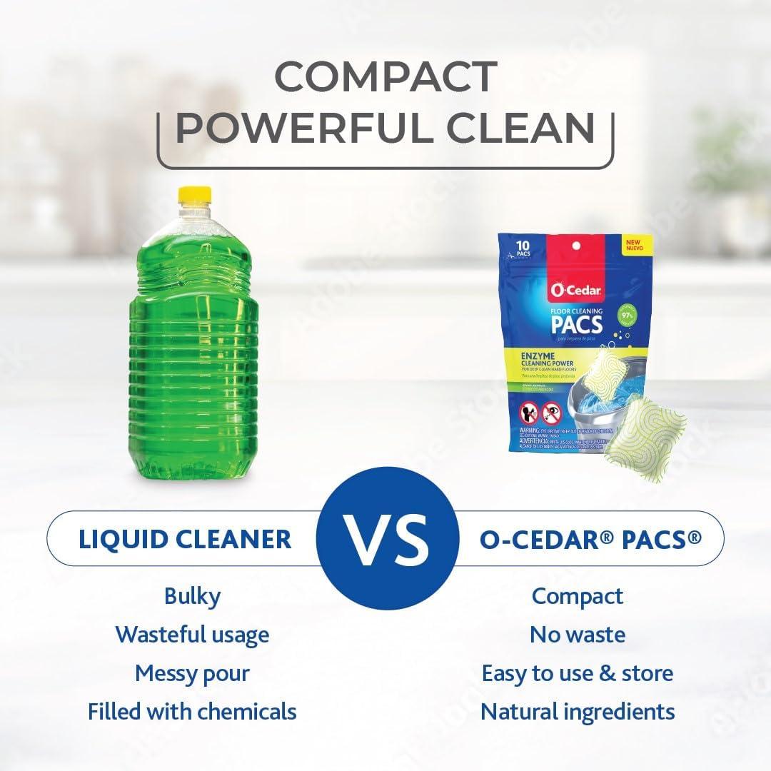image:imageOCedar RinseClean Microfiber Spin Mop amp Bucket Floor Cleaning System with Citrus Pac Variety PackRC WCitrus PACS