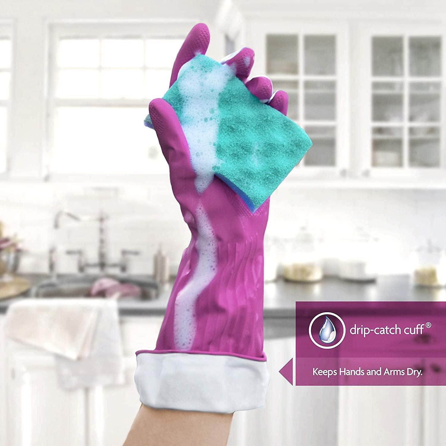 image:imagePLAYTEX Living Reusable Rubber Cleaning Gloves Durable Household Gloves Large Pack of 3Large Pack of 2