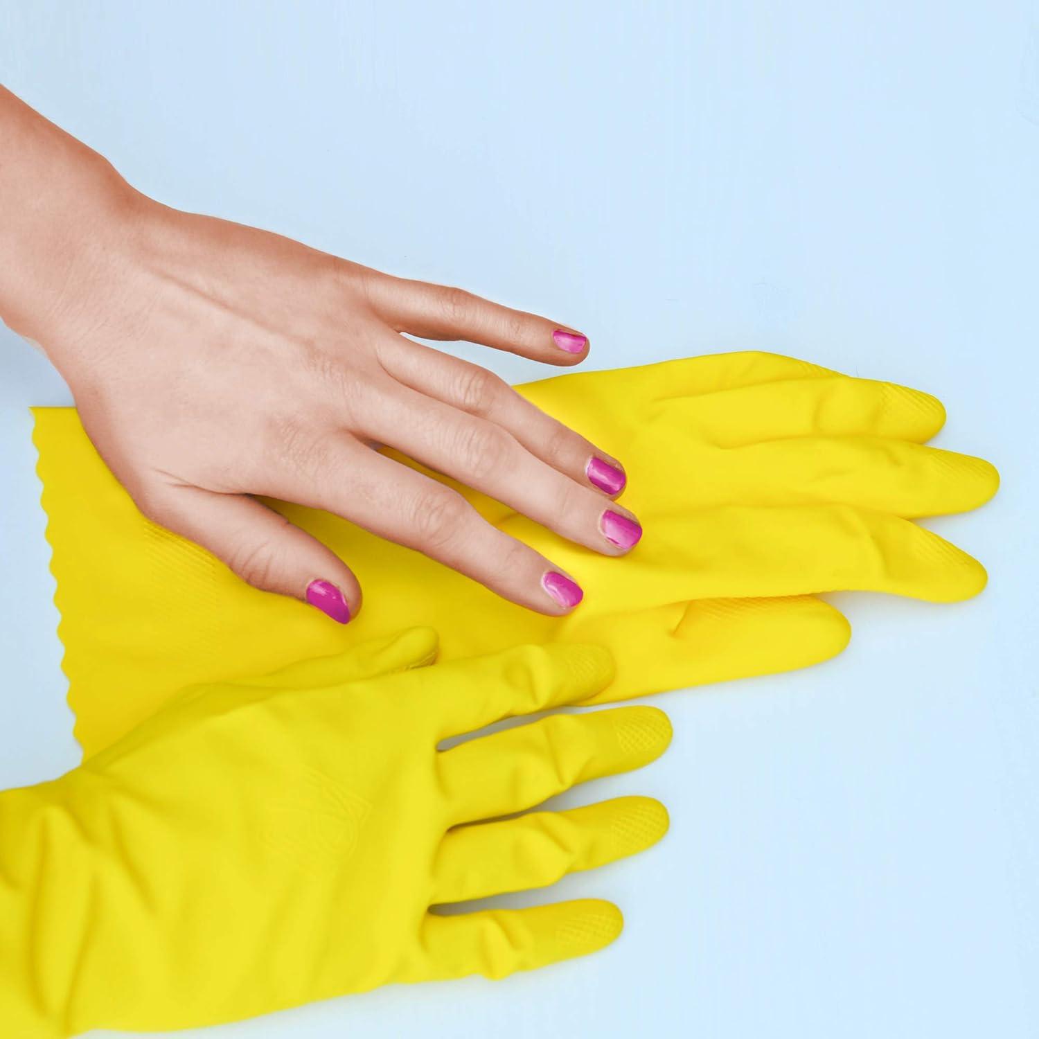 image:imagePlaytex HandSaver Reuseable Rubber Cleaning Gloves XLarge 3 Pairs Everyday Protection Reusable Household GlovesMedium Pack of 6