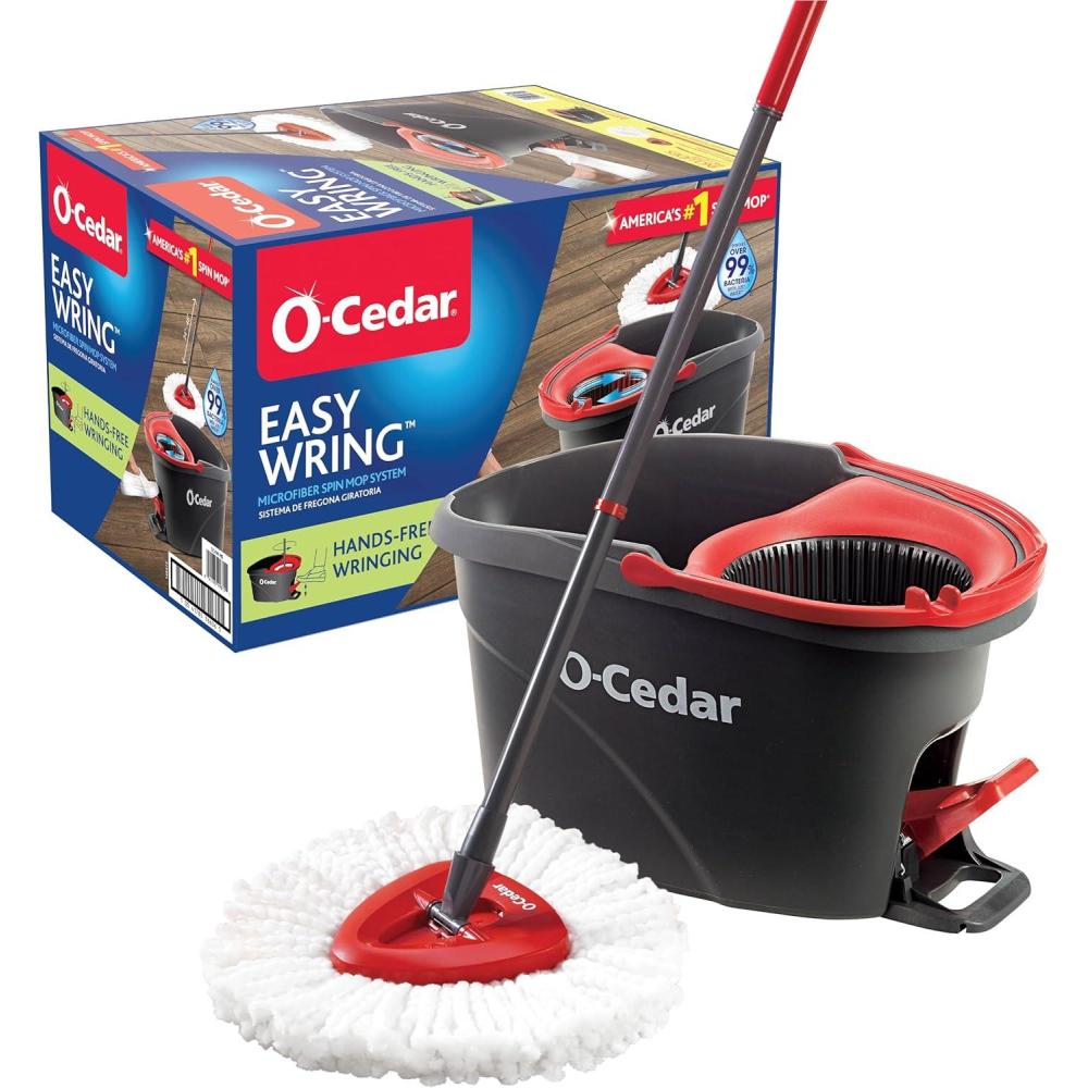 image:imageOCedar EasyWring Microfiber Spin Mop and Bucket Cleaning SystemSpin Mop and Bucket Cleaning System