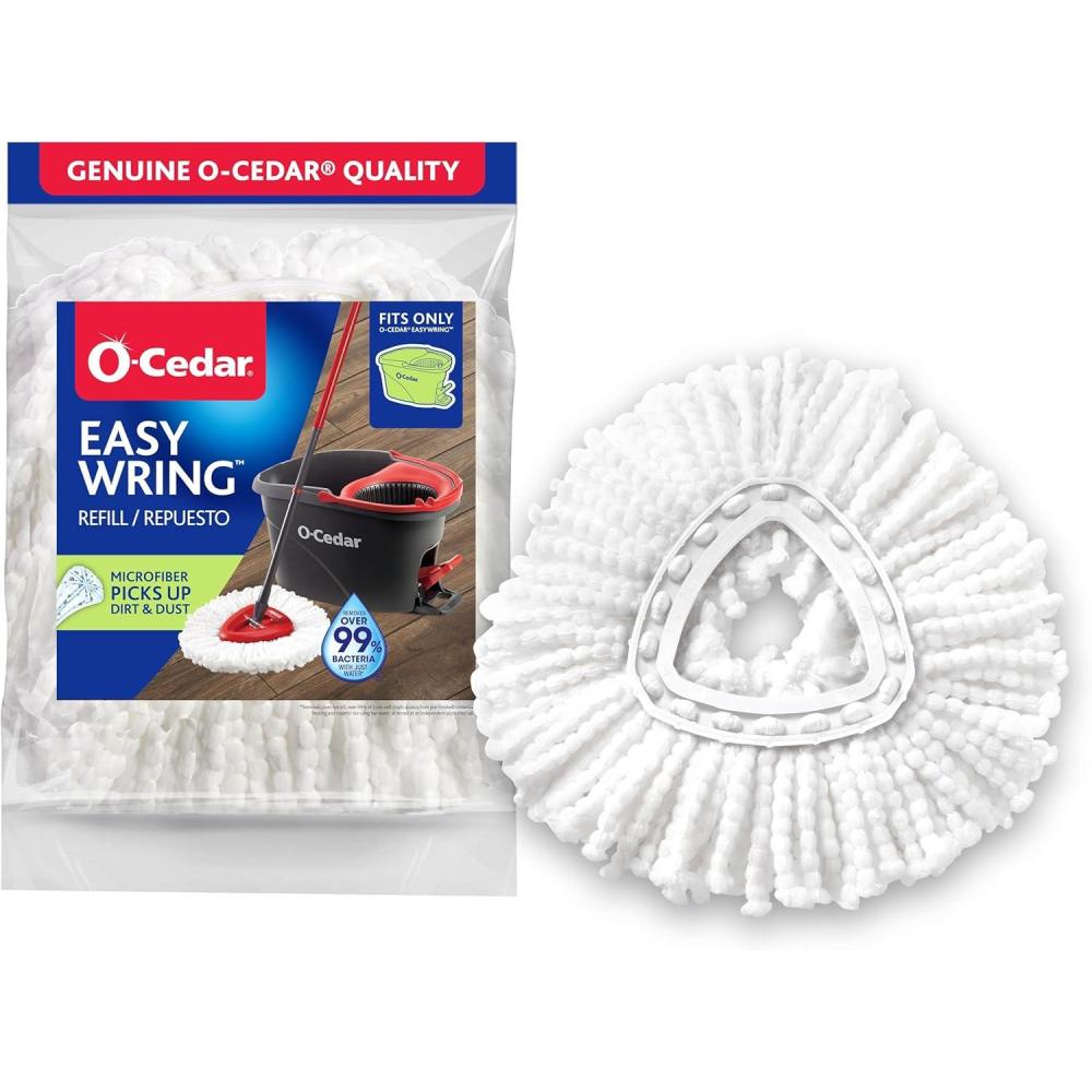 image:imageOCedar EasyWring Spin Mop Microfiber Refill White Packaging May Vary
