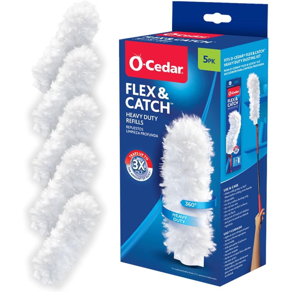 image:imageOCedar Flex amp Catch Heavy Duty Dusting Refills 10 Count  Disposable Duster Refill  Traps 3X More Dust Than Traditional Feather Duster5 Refills