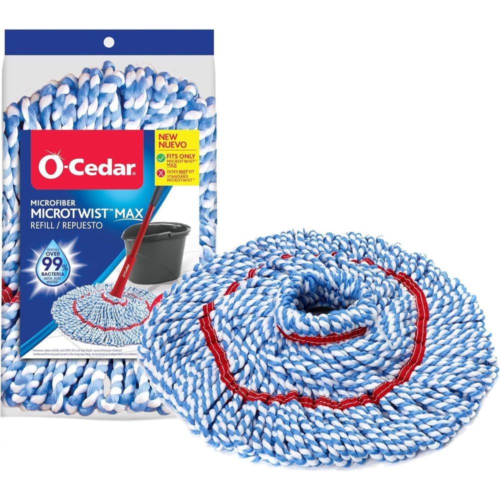image:imageOCedar Genuine MicroTwist MAX Twist Mop Head Replacement  Machine Washable  Reusable  Microfiber Refill  Removes 99 of Bacteria1 Pack