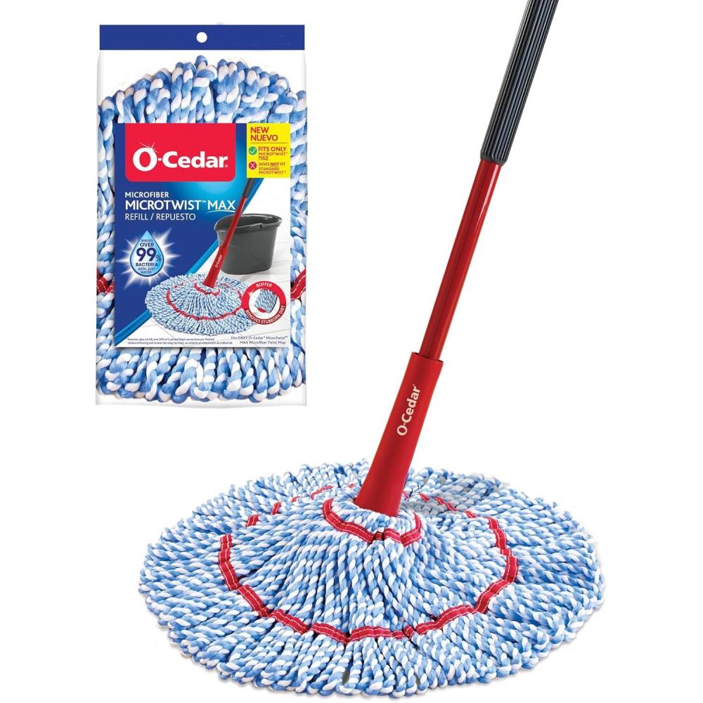 image:imageOCedar MicroTwist Microfiber Twist MopBlueRedMicroTwist MAX Mop with 1 Extra Refill