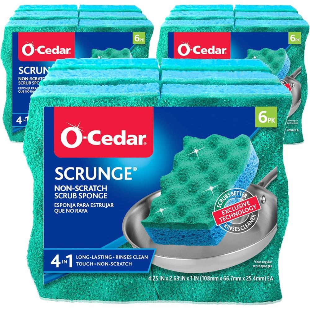 image:imageOCedar MultiUse Scrunge Scrub Sponge 6 Count Pack of 46 Count Pack of 3