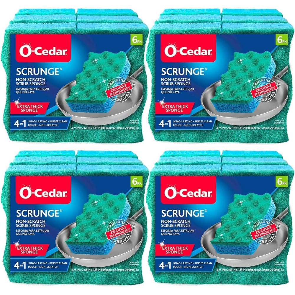 image:imageOCedar MultiUse Scrunge Scrub Sponge 6 Count Pack of 46 Count Pack of 4