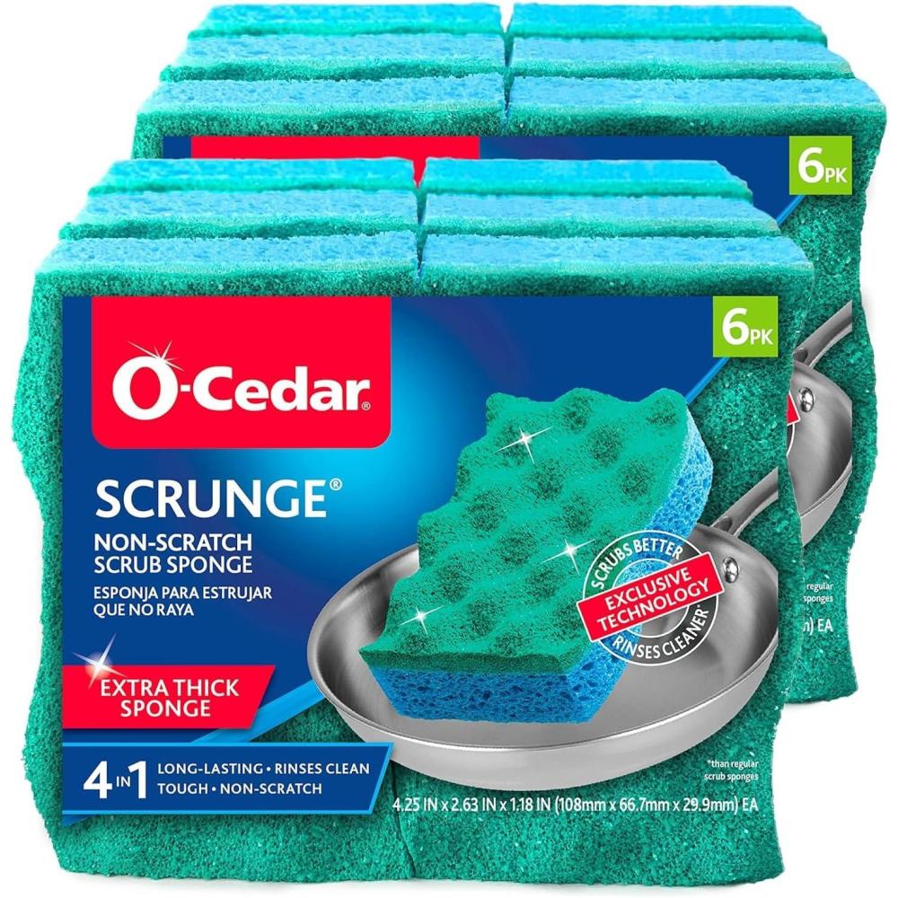 image:imageOCedar MultiUse Scrunge Scrub Sponge 6 Count Pack of 46 count Pack of 2