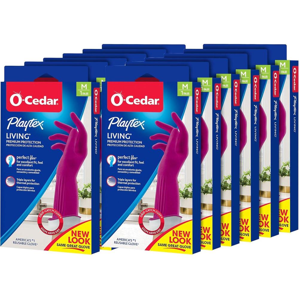 image:imagePLAYTEX Living Reusable Rubber Cleaning Gloves Durable Household Gloves Large Pack of 31 Pair Pack of 1
