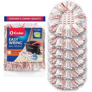 O-Cedar EasyWring Deep Clean Refill (4-Pack) | 40% More Cleaning Power | Microfiber Mop Refill Compatible with O-Cedar EasyWring Spin Mop & Bucket System(Deep Clean Refill (6-Pack))