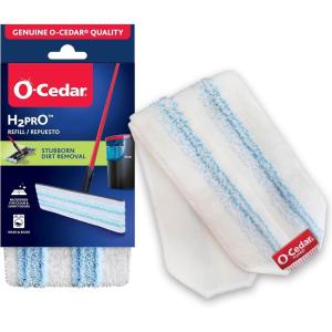 O-Cedar Genuine H2prO Mop Pad Replacement (2-Pack) | Microfiber Refill | Machine Washable | Removes 99% of Bacteria with Water* | Compatible with O-Cedar H2prO Spin Mop System(1-Pack)