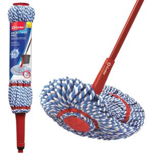 O-Cedar MicroTwist, Microfiber Twist Mop,Blue/Red(MicroTwist MAX Mop)