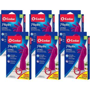 PLAYTEX Living Reusable Rubber Cleaning Gloves – Durable Household Gloves, Large, (Pack of 3)(6 Count (Pack of 1))