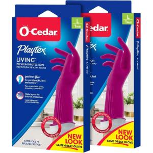 PLAYTEX Living Reusable Rubber Cleaning Gloves – Durable Household Gloves, Large, (Pack of 3)(Large  Pack of 2)