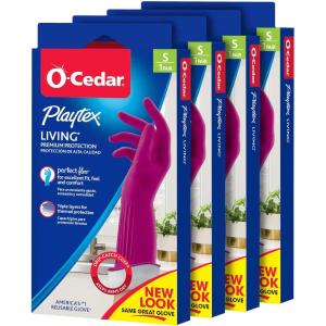 PLAYTEX Living Reusable Rubber Cleaning Gloves – Durable Household Gloves, Large, (Pack of 3)(Small (Pack of 8))