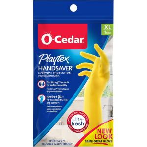 Playtex HandSaver Reuseable Rubber Cleaning Gloves (X-Large, 3 Pairs), Everyday Protection Reusable Household Gloves(X-Large (Pack of 3))