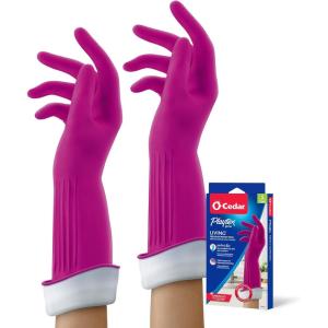 Playtex Living Reuseable Rubber Cleaning Gloves, Premium Protection Reusable Household Gloves, Small (2 pairs)